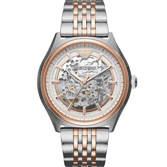 New Emporio Armani Men's Meccanico Skeleton Dial Automatic Luxury Watch AR60002 - Picture 3 of 16